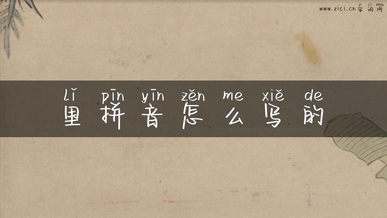 里拼音怎么写的