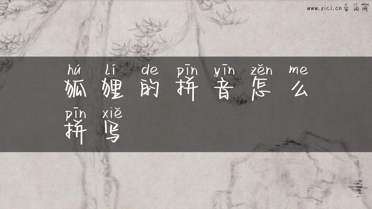 狐狸的拼音怎么拼写
