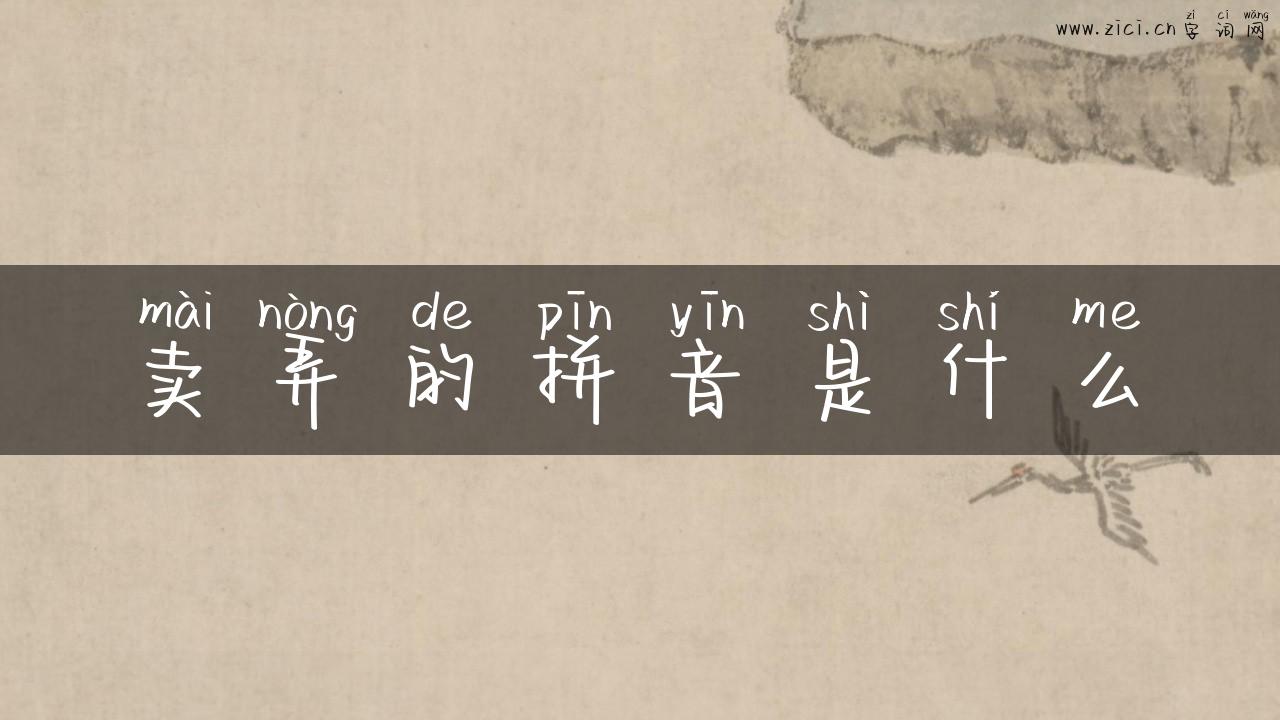 卖弄的拼音是什么