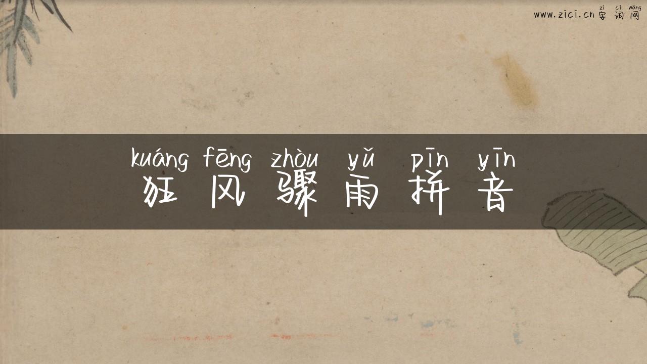 狂风骤雨拼音