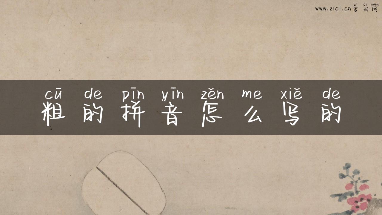 粗的拼音怎么写的