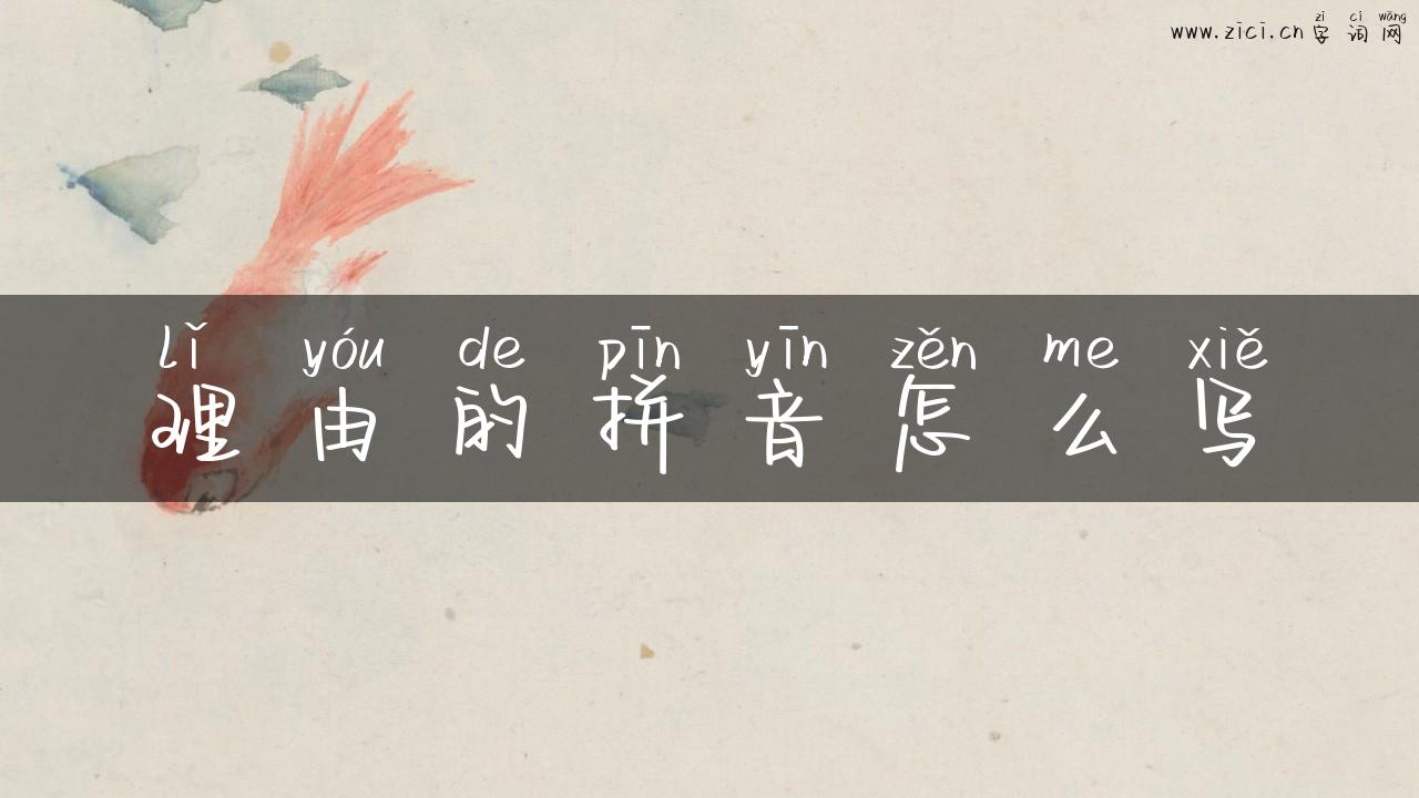 理由的拼音怎么写