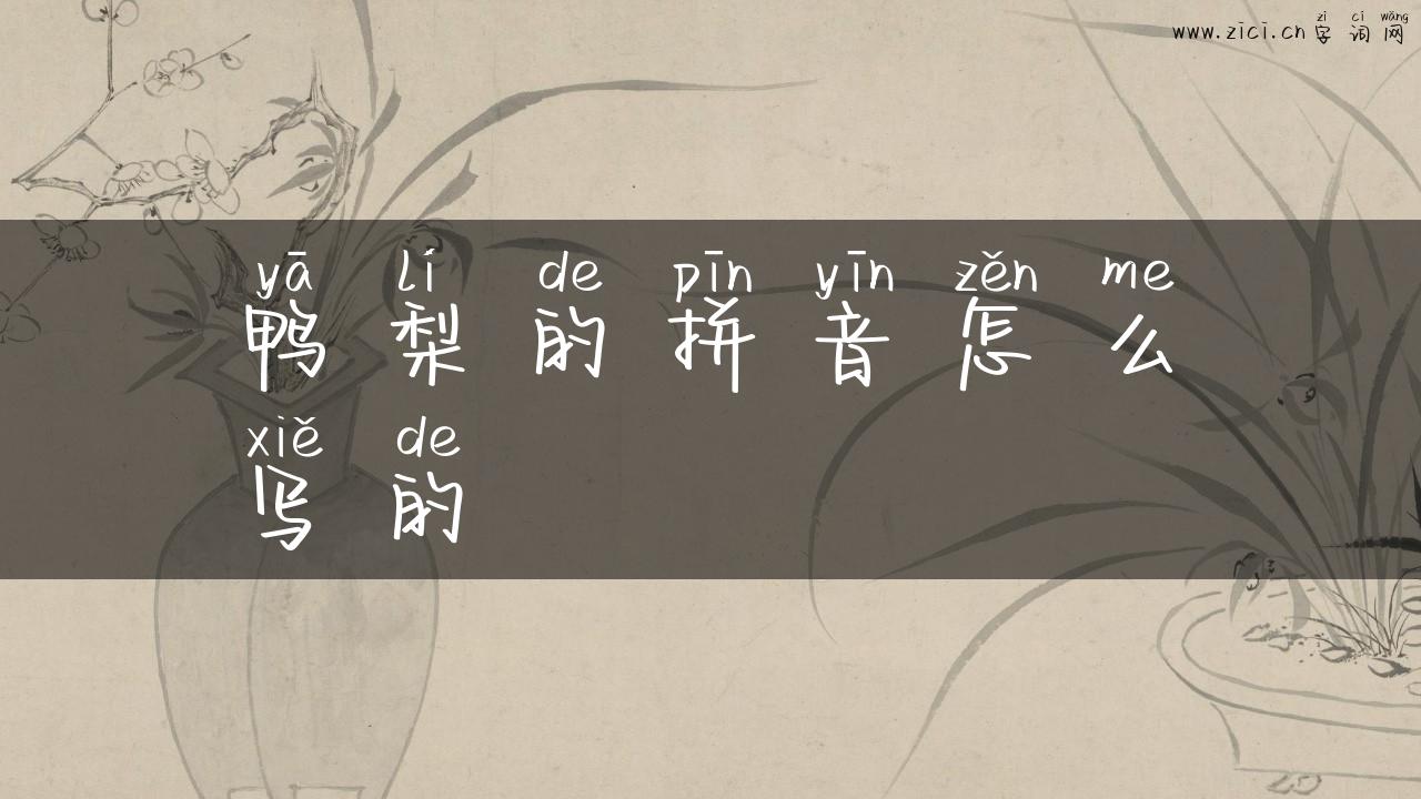 鸭梨的拼音怎么写的