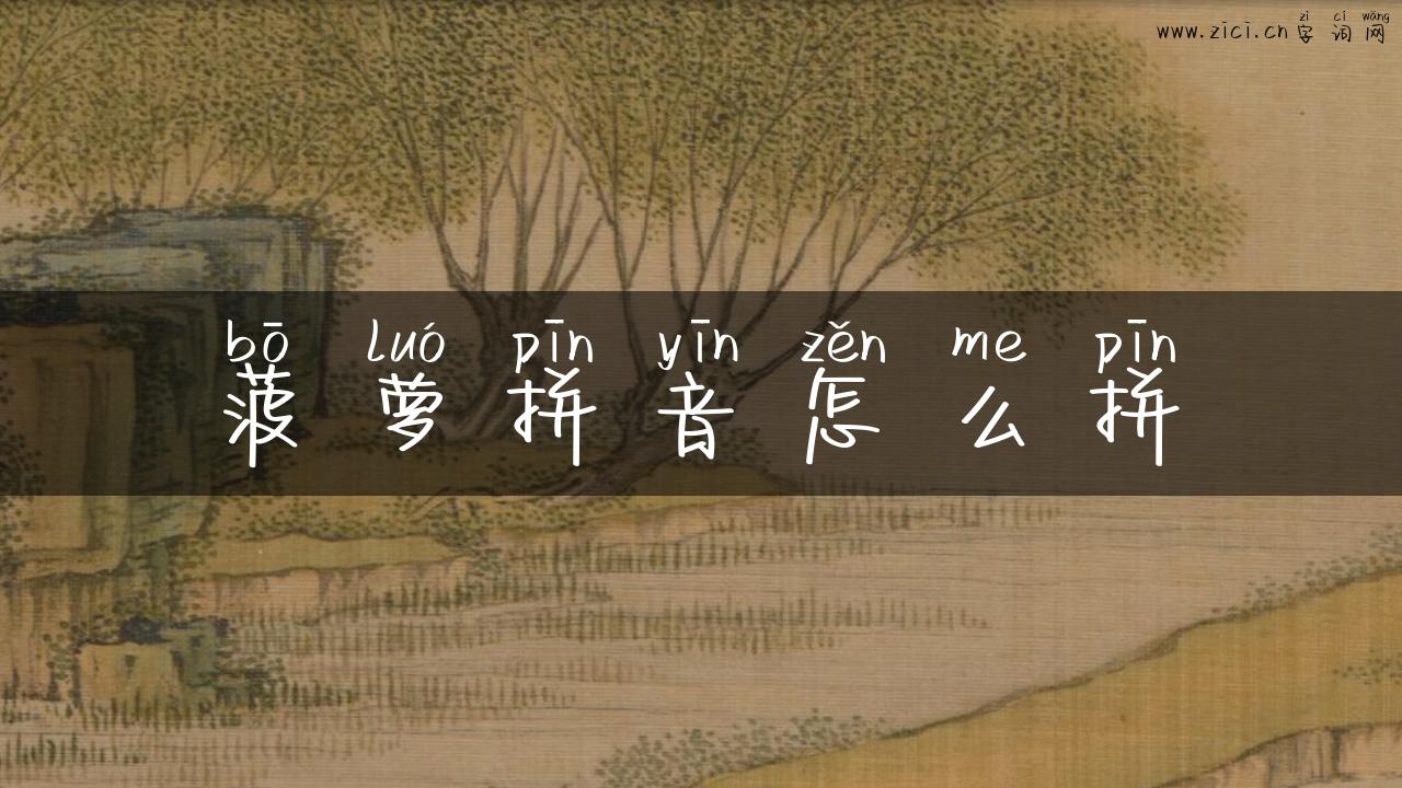 菠萝拼音怎么拼