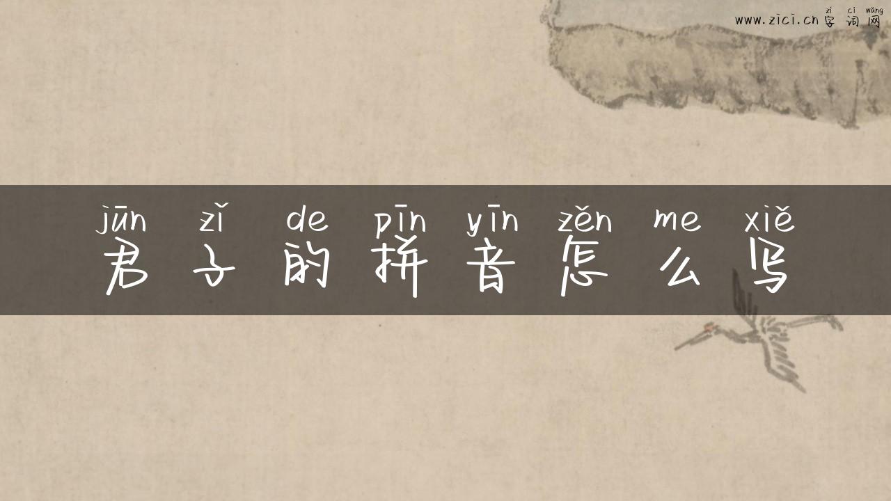 君子的拼音怎么写