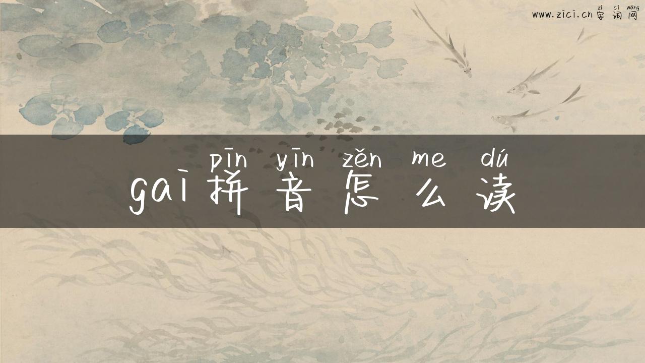 gai拼音怎么读