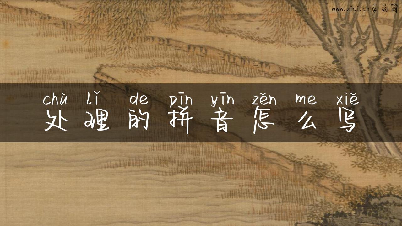 处理的拼音怎么写