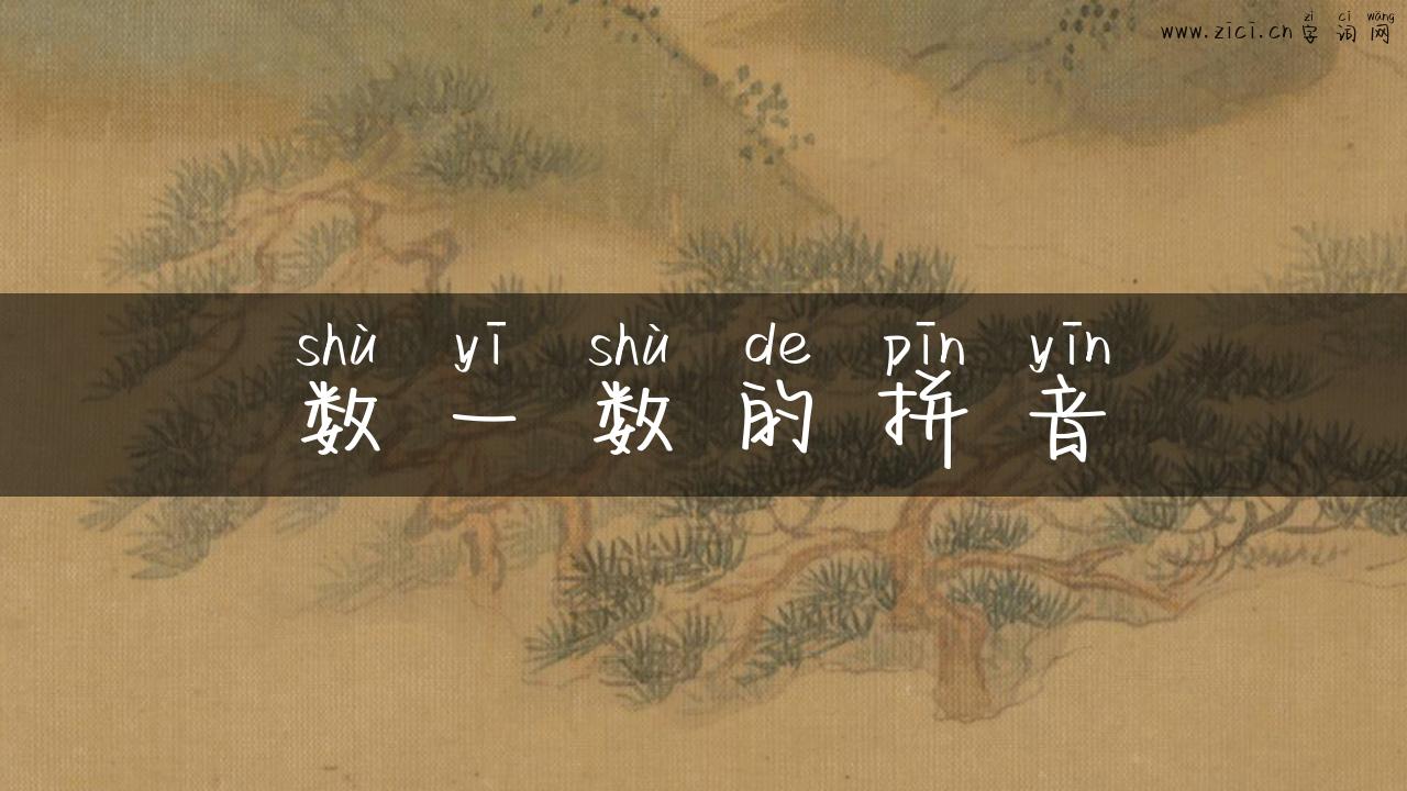 数一数的拼音