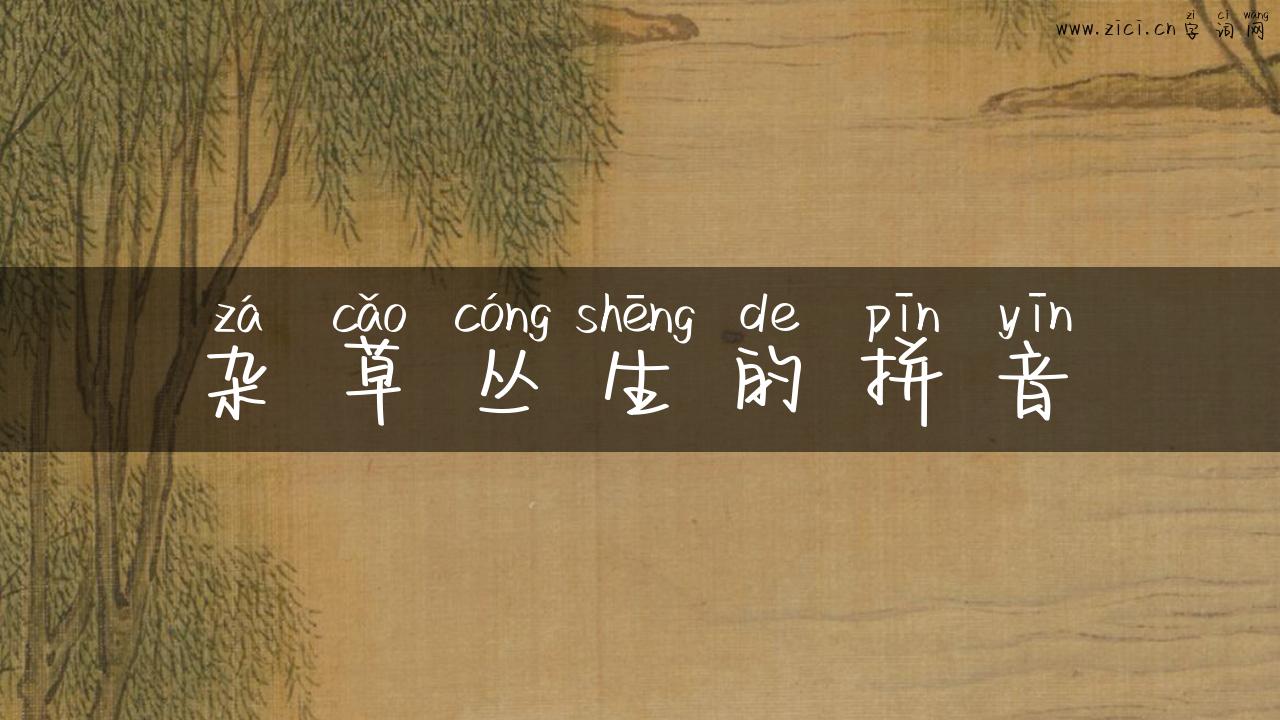 杂草丛生的拼音