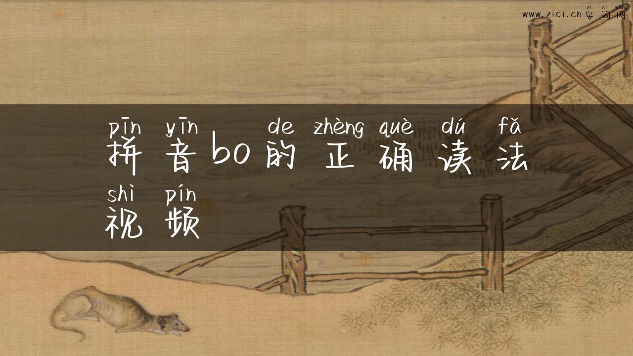 拼音bo的正确读法视频