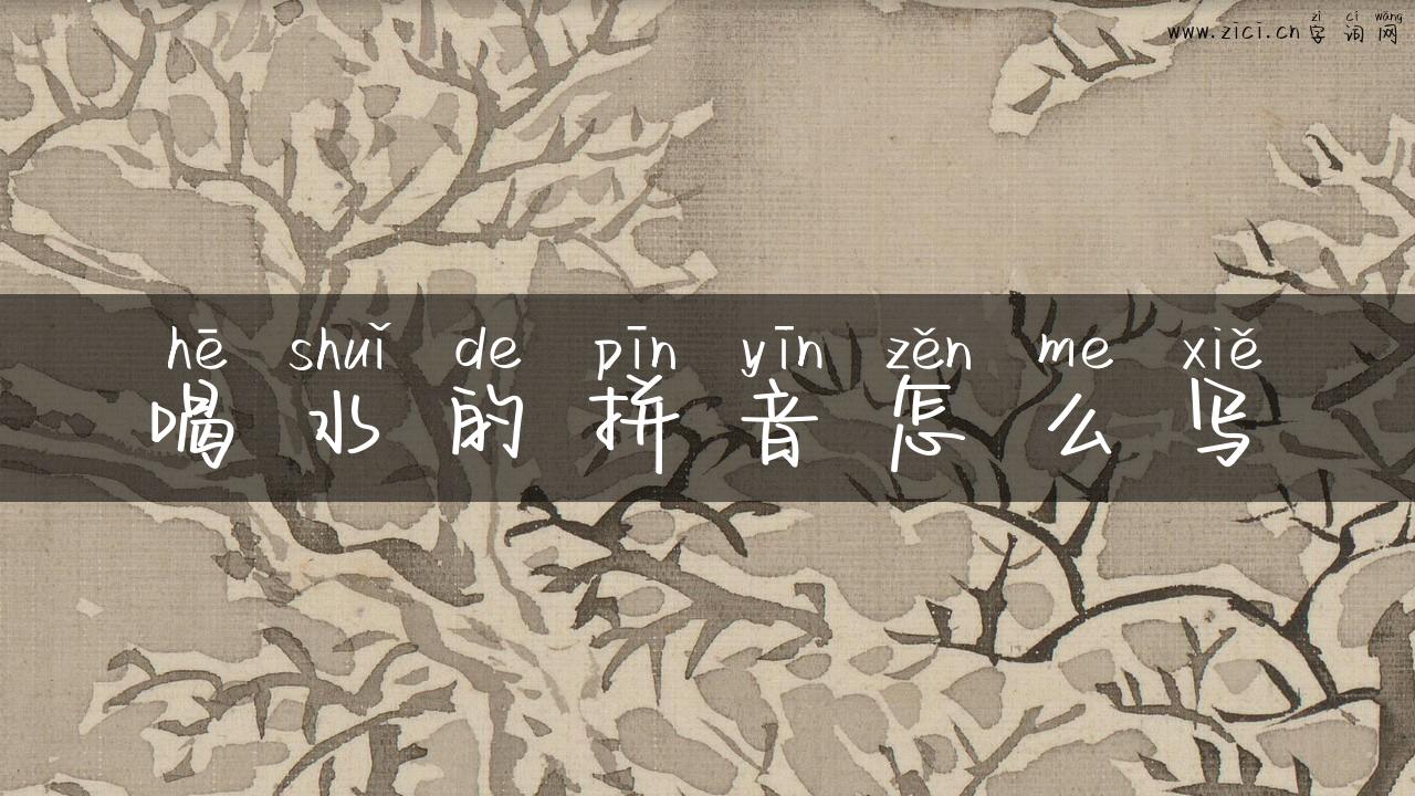 喝水的拼音怎么写