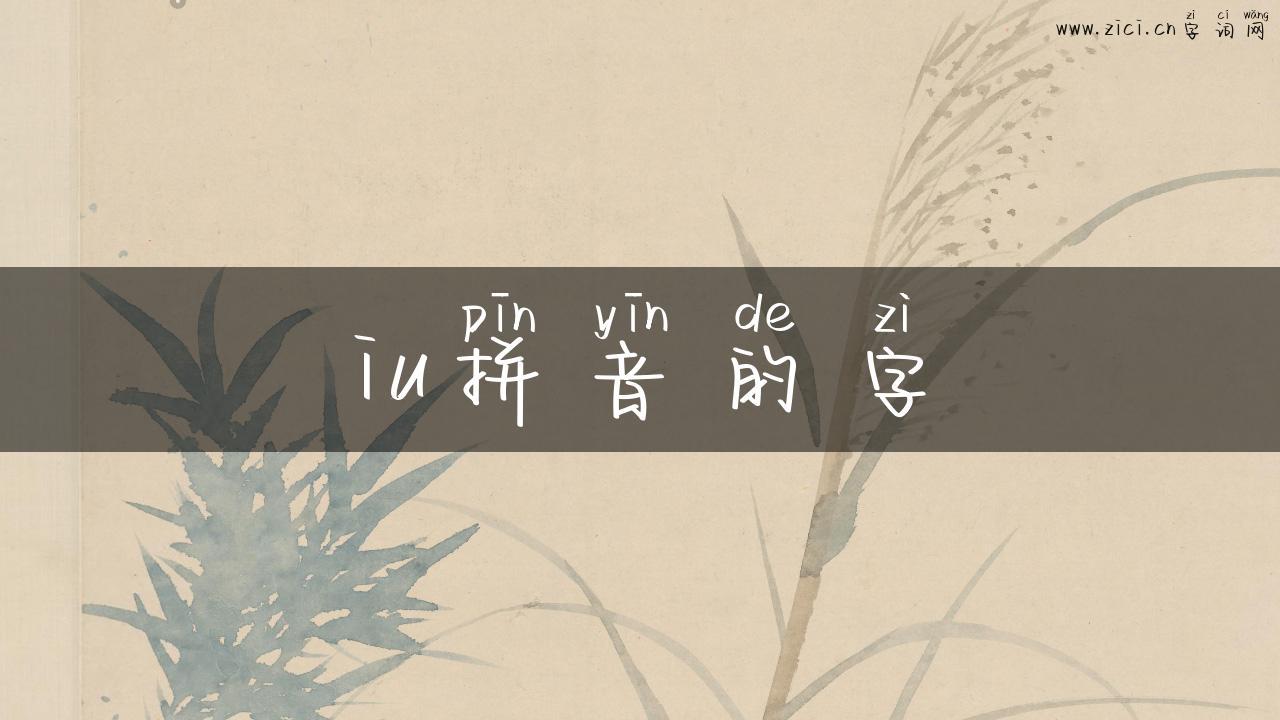 iu拼音的字