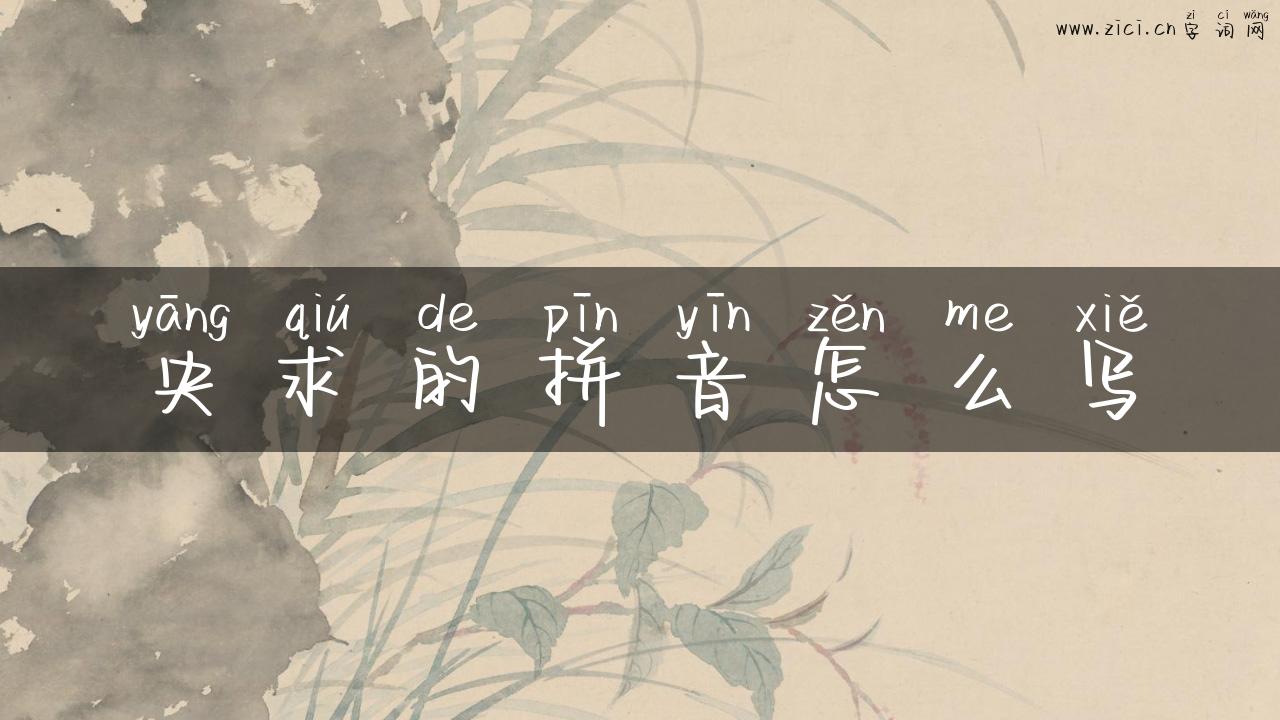 央求的拼音怎么写