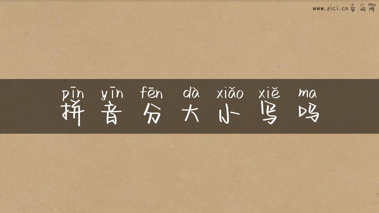 拼音分大小写吗