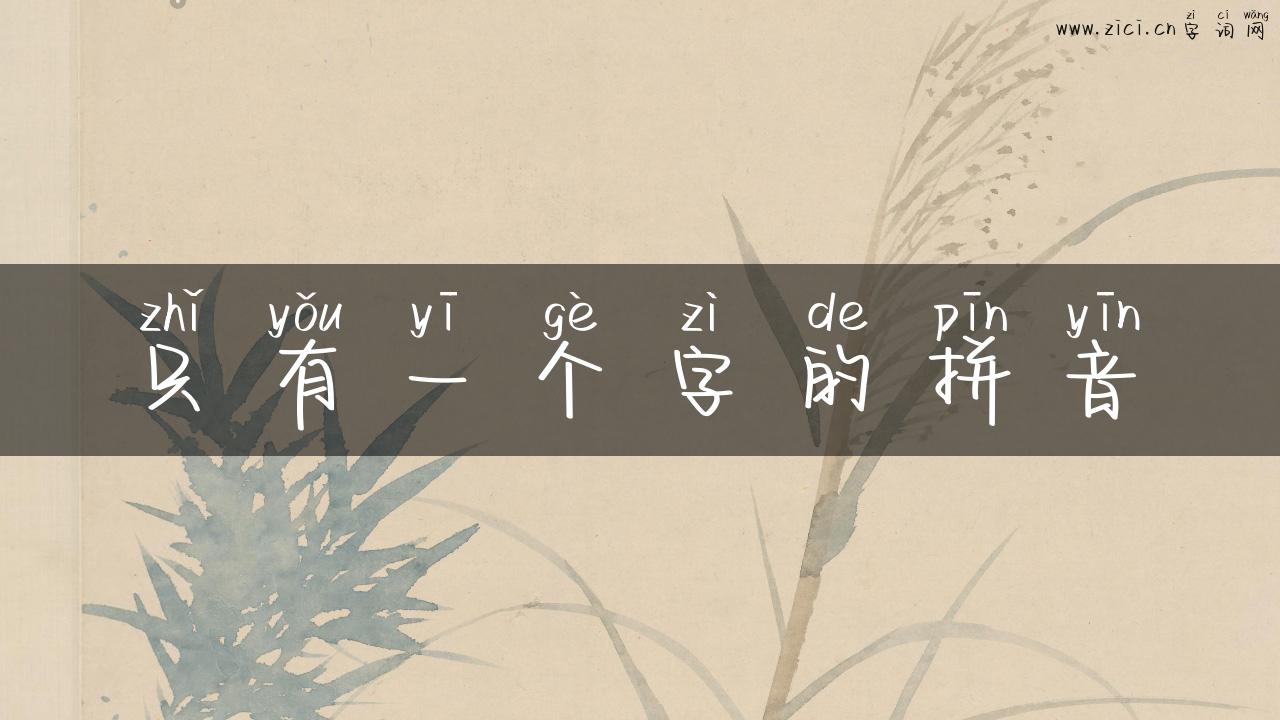 只有一个字的拼音