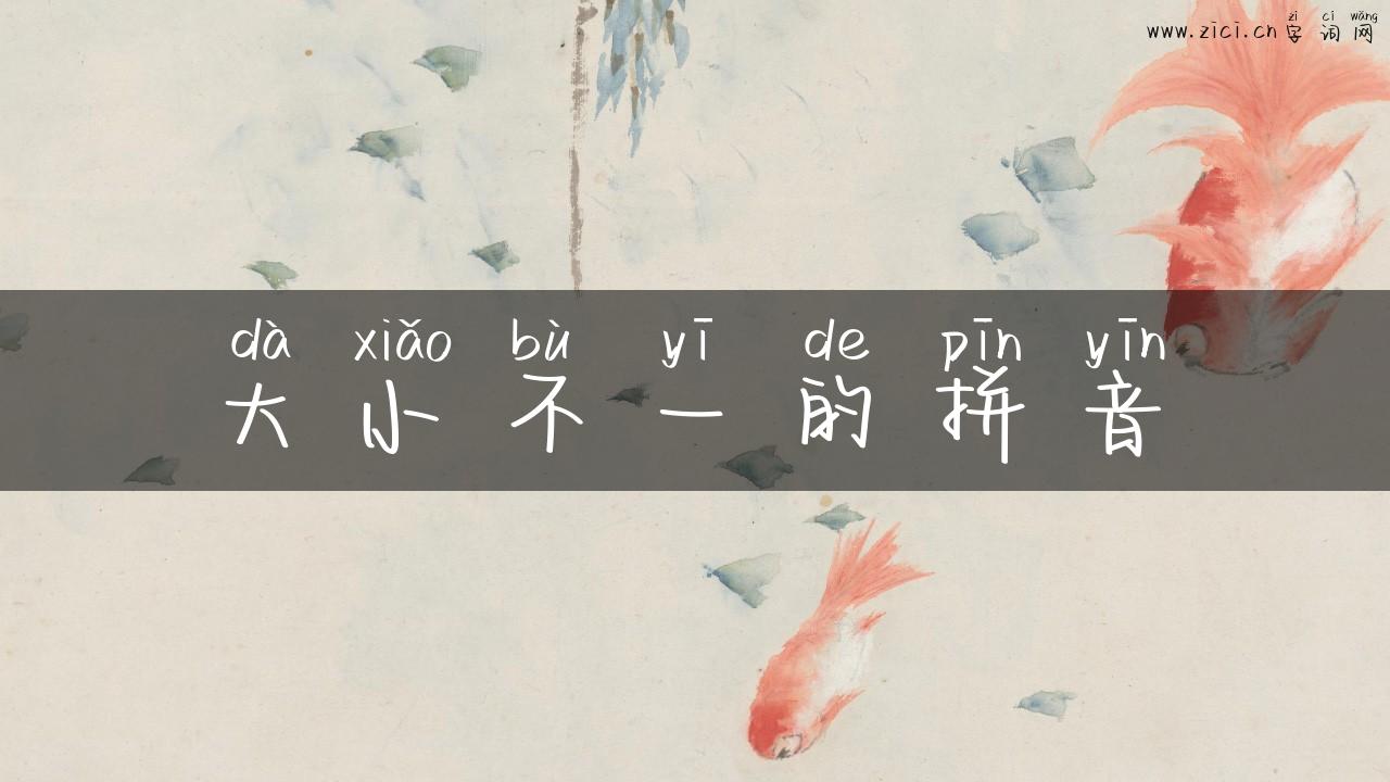 大小不一的拼音