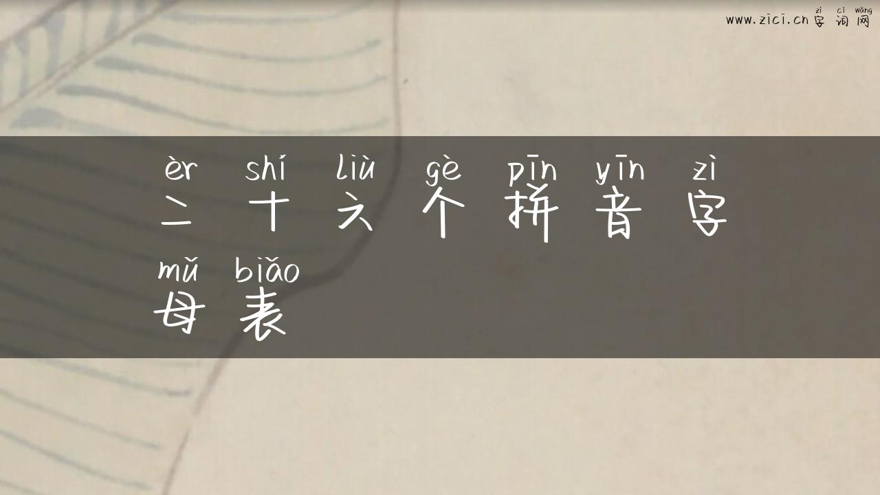 二十六个拼音字母表