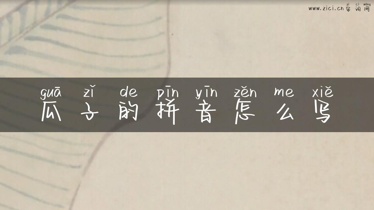 瓜子的拼音怎么写