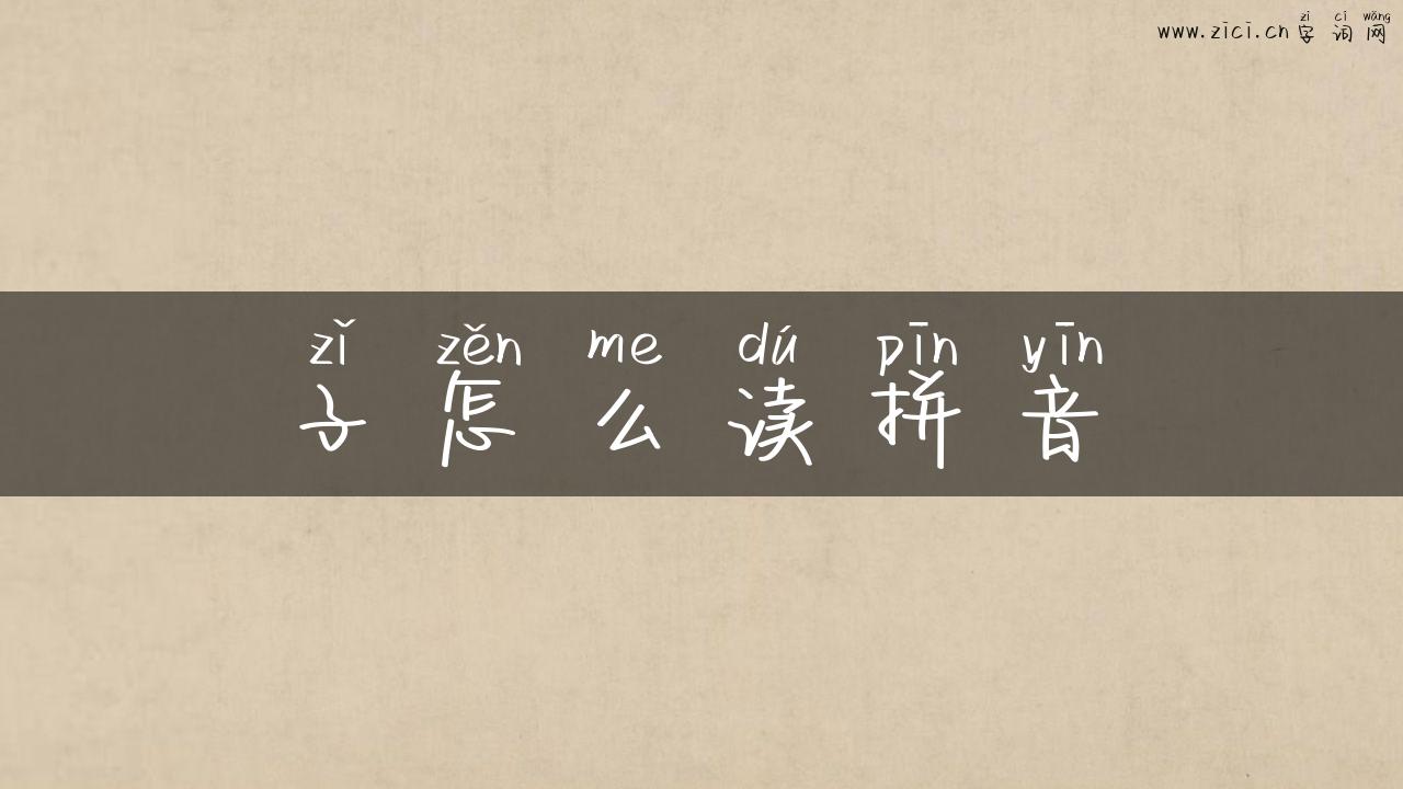 子怎么读拼音