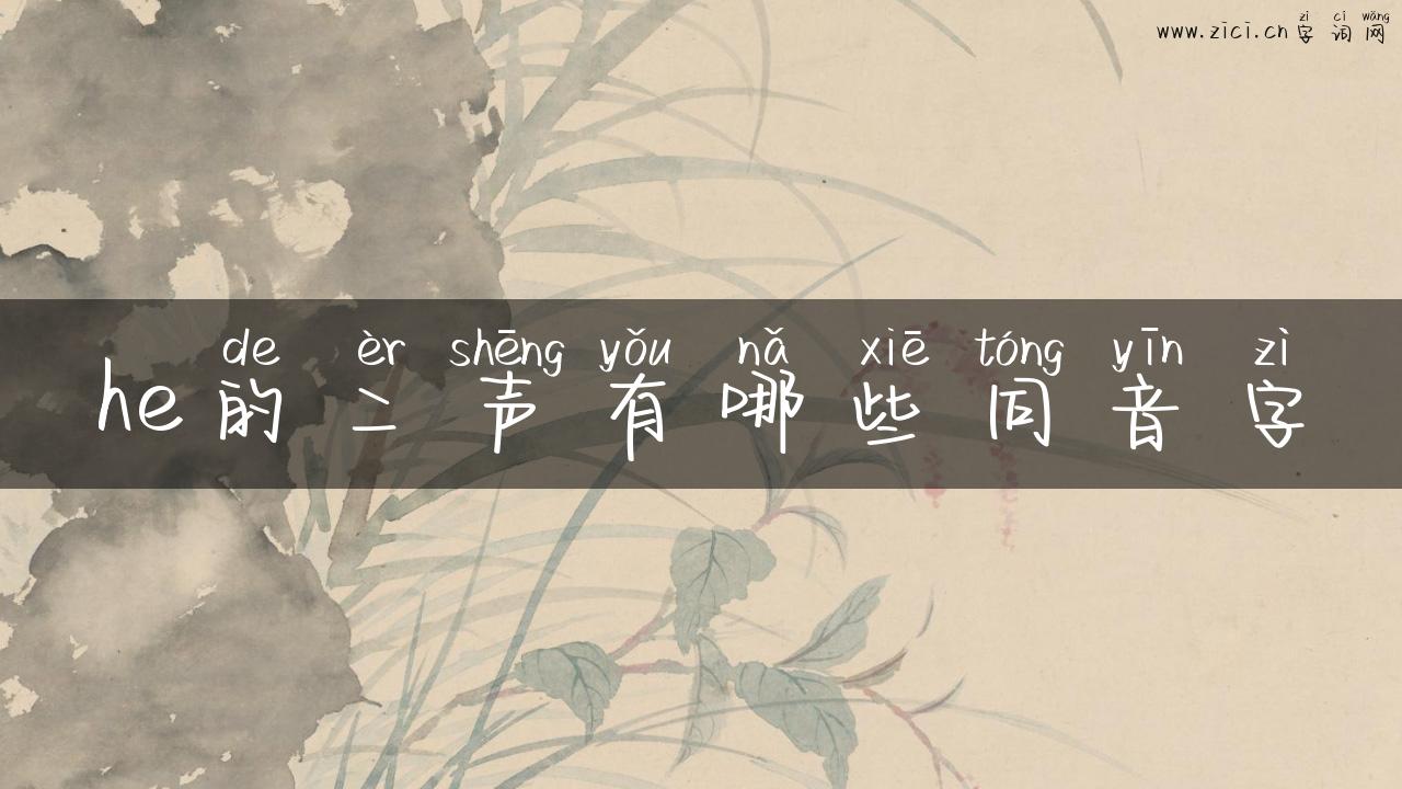 he的二声有哪些同音字