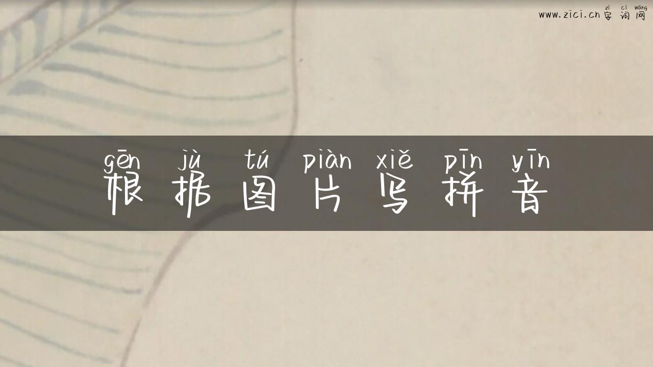 根据图片写拼音
