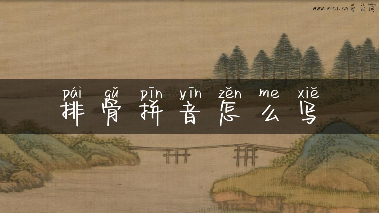 排骨拼音怎么写