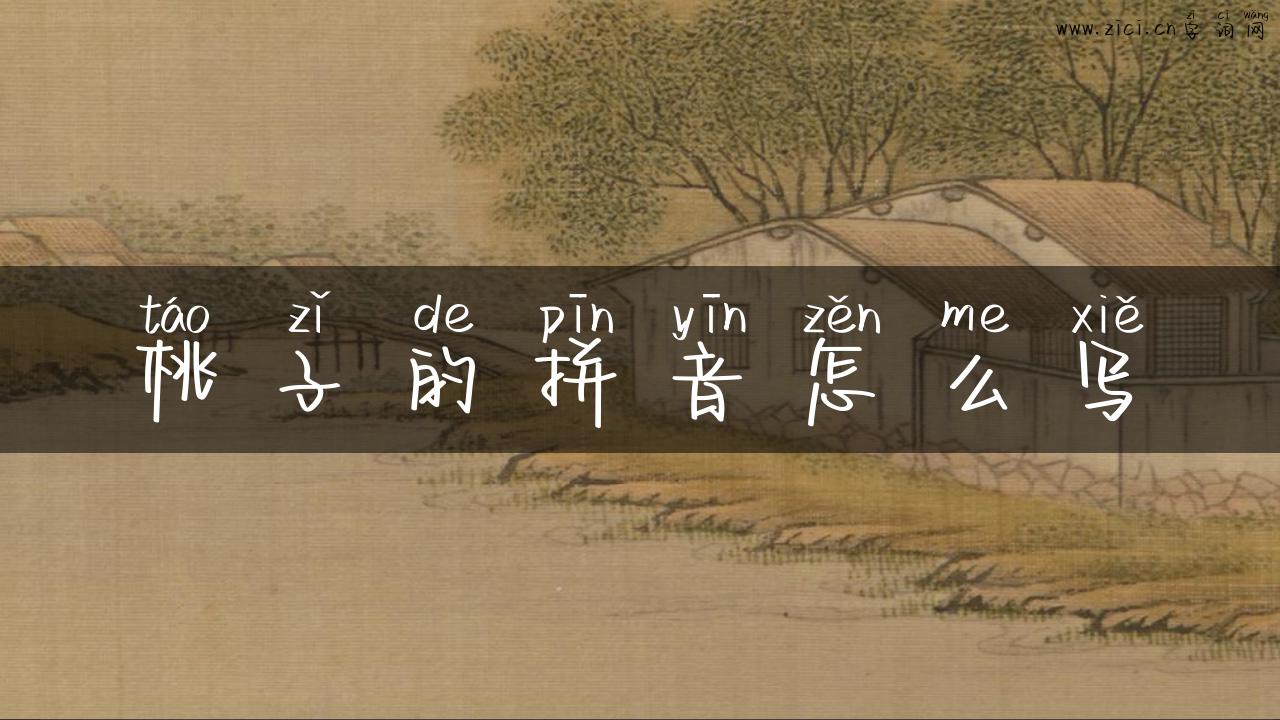 桃子的拼音怎么写