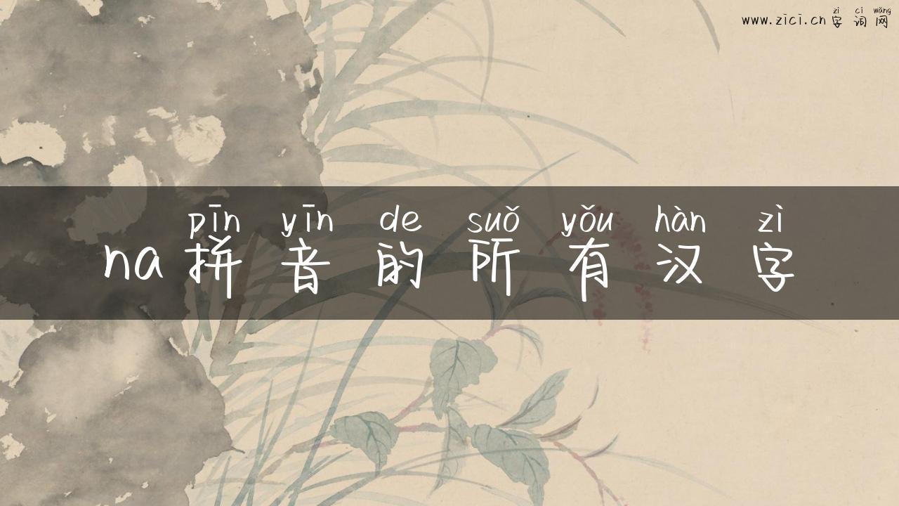 na拼音的所有汉字