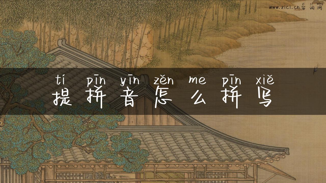 提拼音怎么拼写