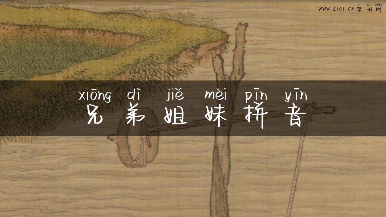 兄弟姐妹拼音