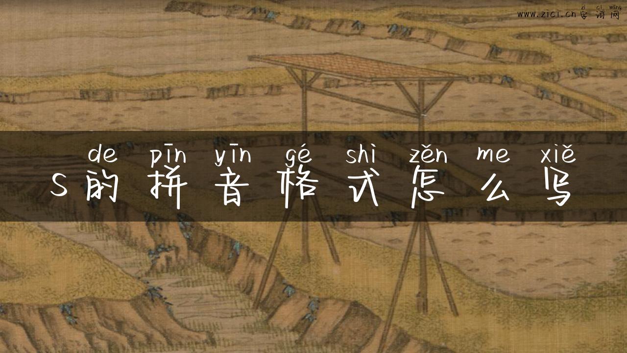 s的拼音格式怎么写
