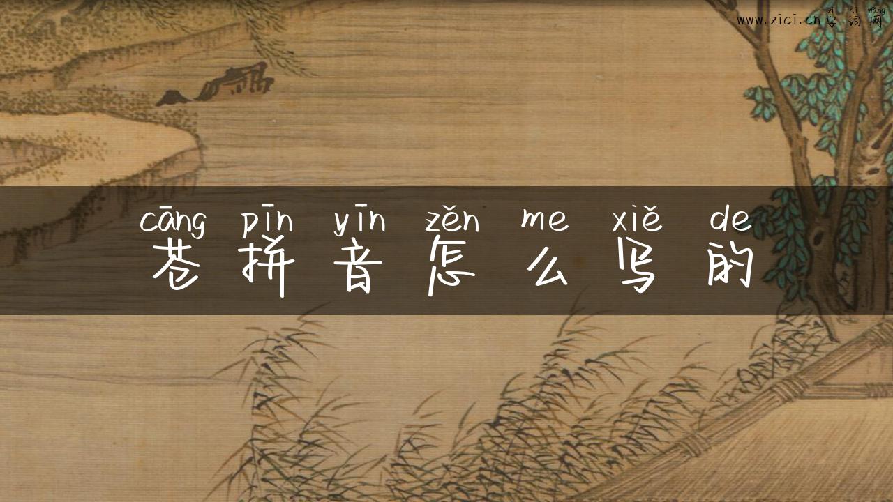 苍拼音怎么写的