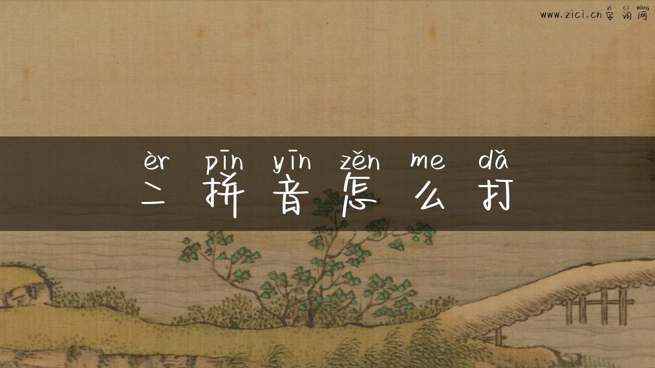 二拼音怎么打