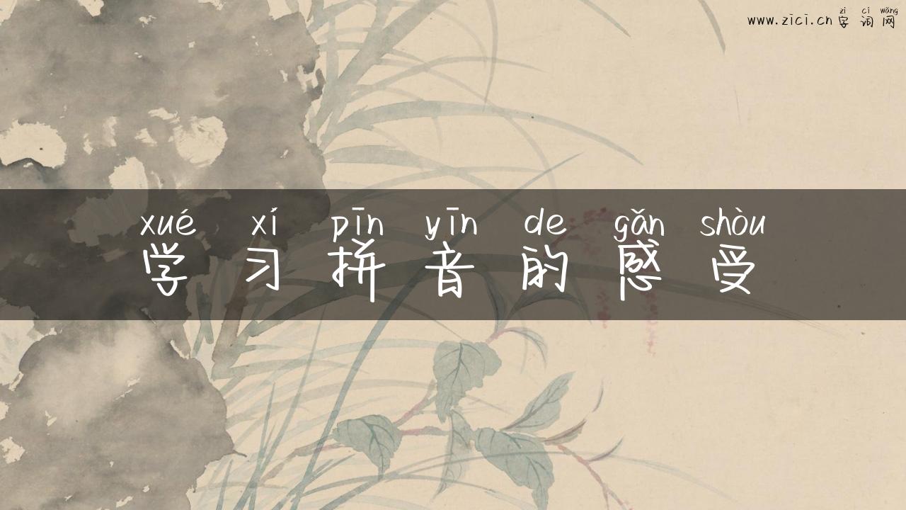 学习拼音的感受