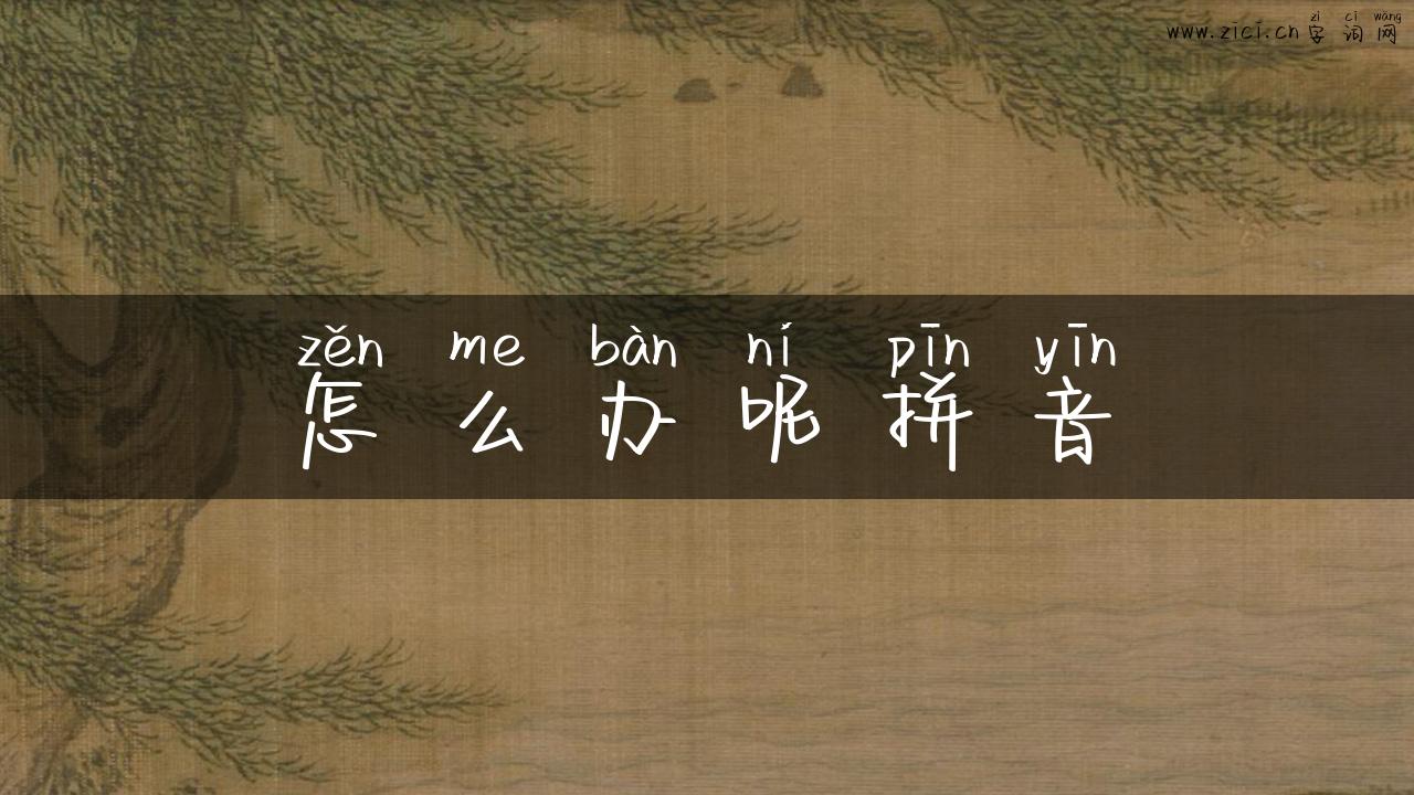 怎么办呢拼音