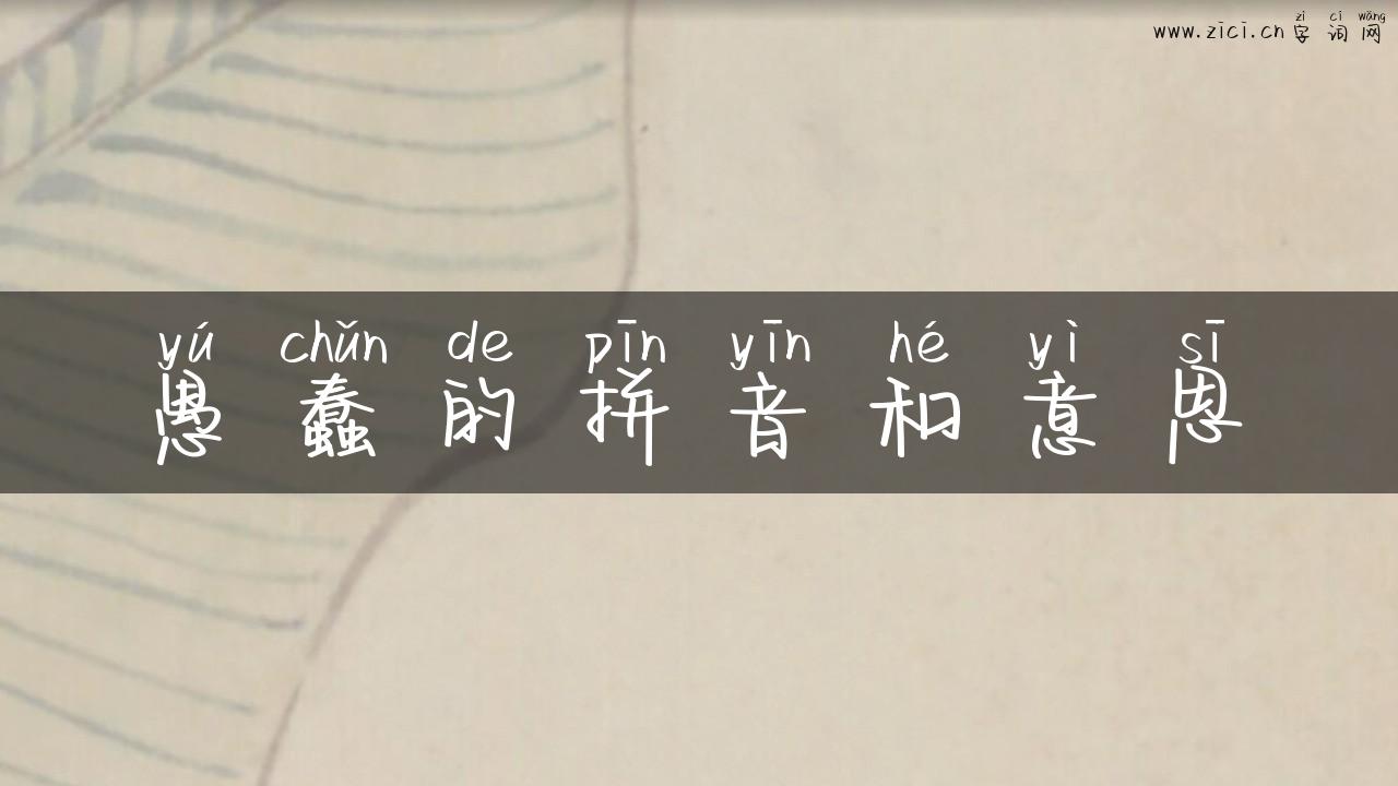 愚蠢的拼音和意思