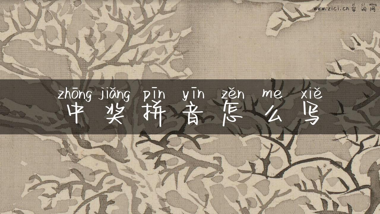 中奖拼音怎么写