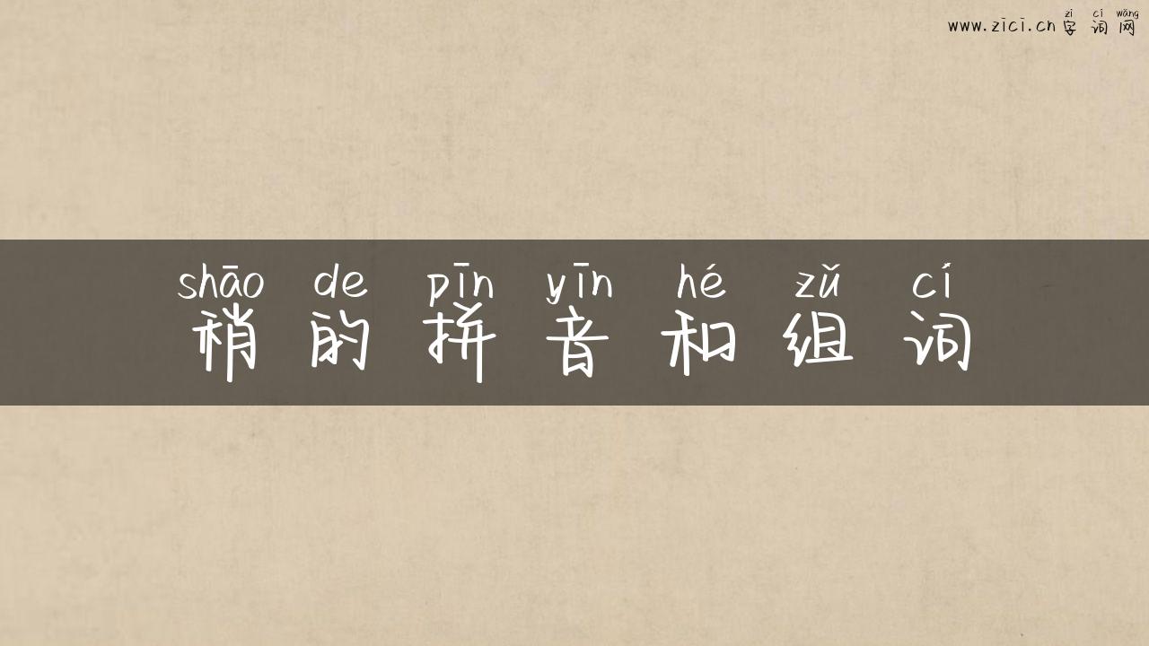 稍的拼音和组词