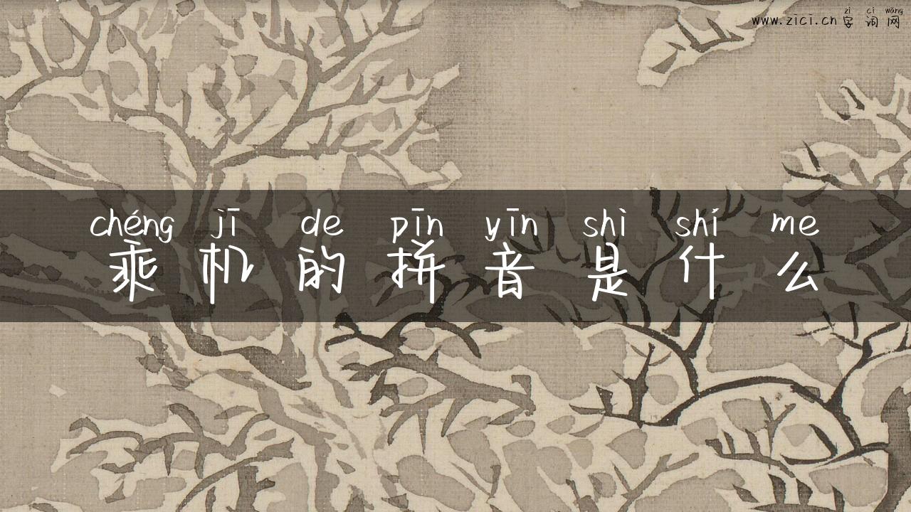 乘机的拼音是什么