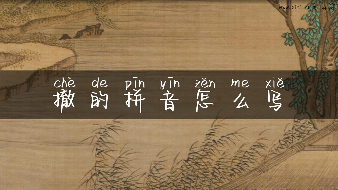 撤的拼音怎么写
