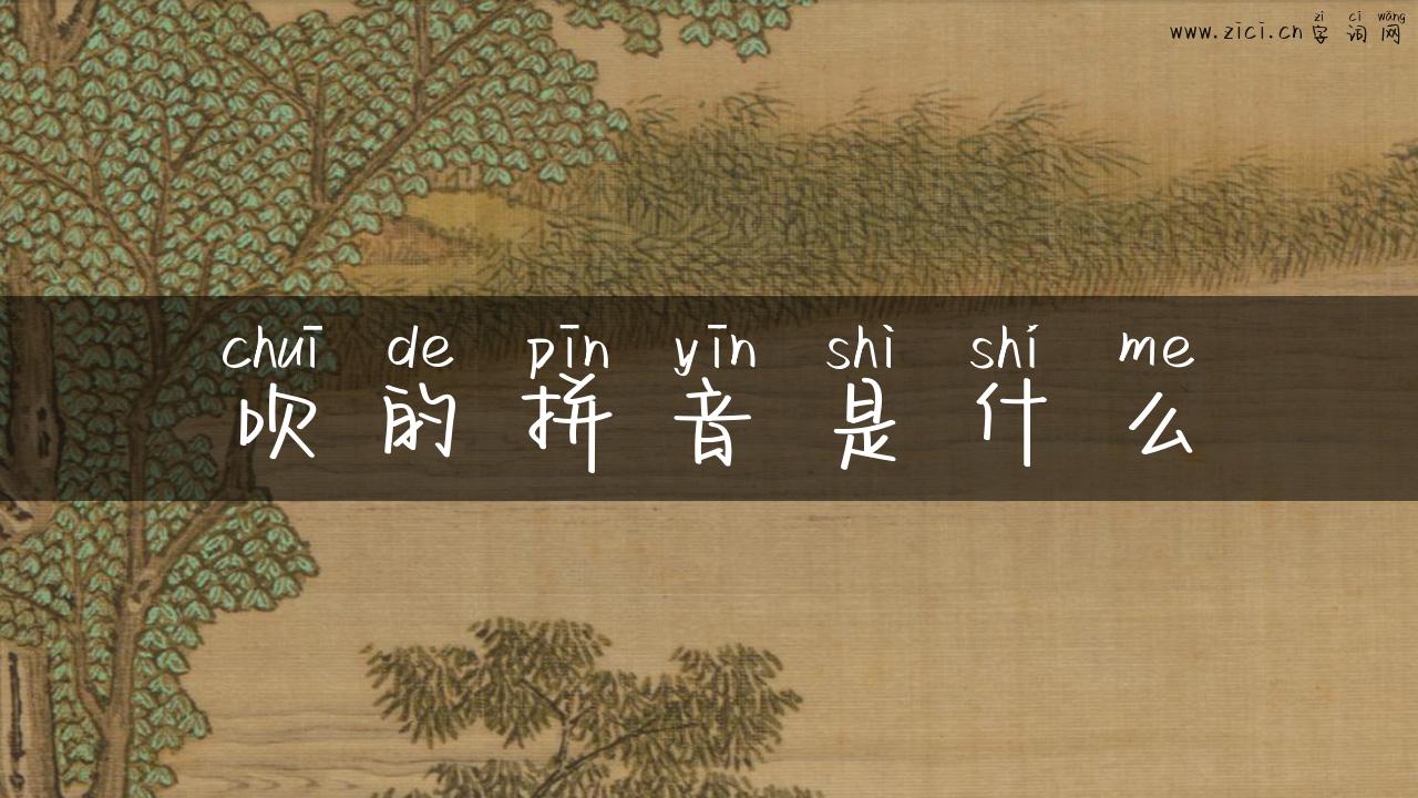 吹的拼音是什么