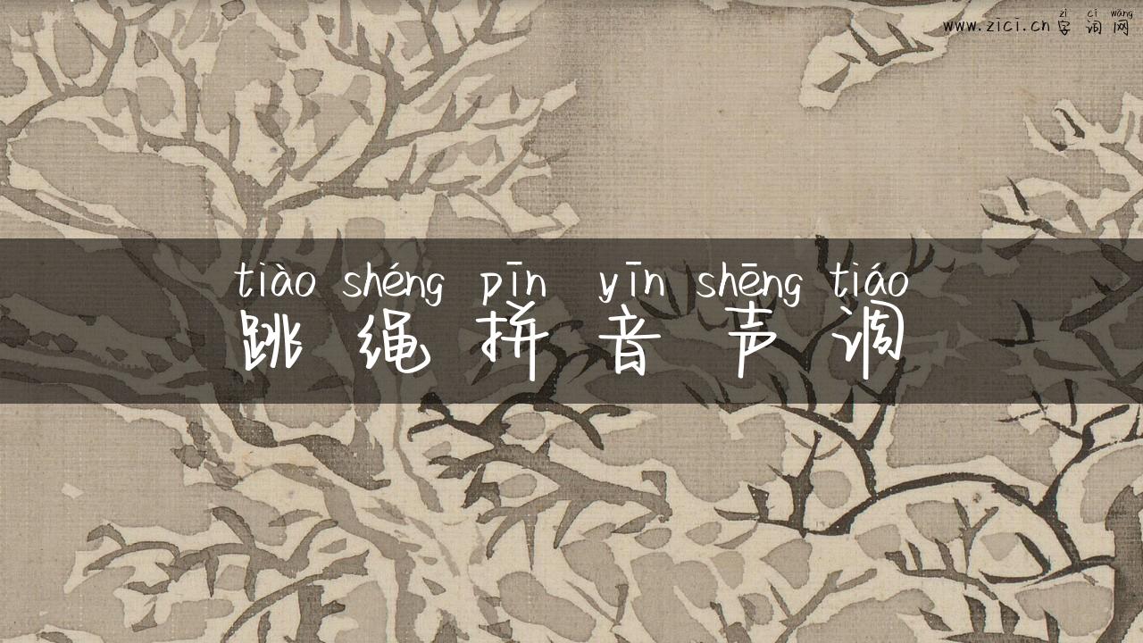 跳绳拼音声调
