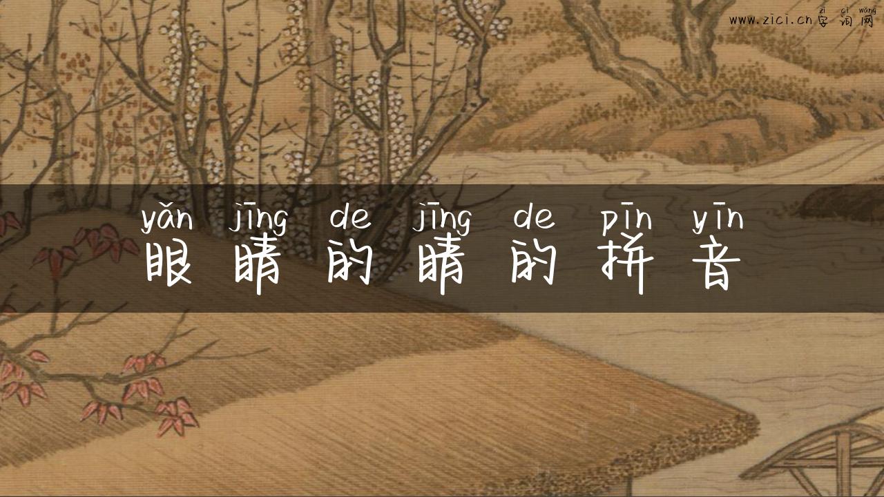 眼睛的睛的拼音