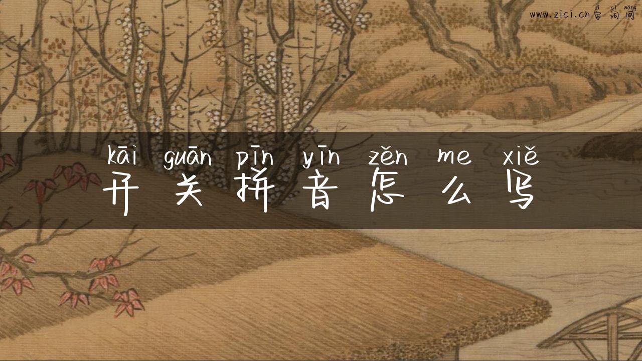 开关拼音怎么写