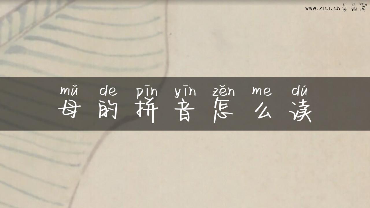 母的拼音怎么读
