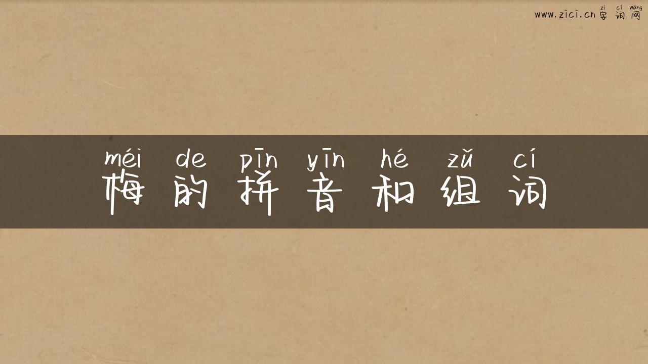 梅的拼音和组词
