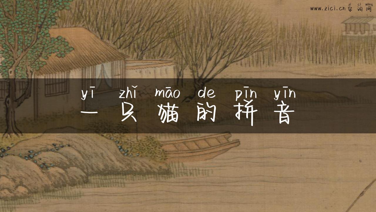 一只猫的拼音