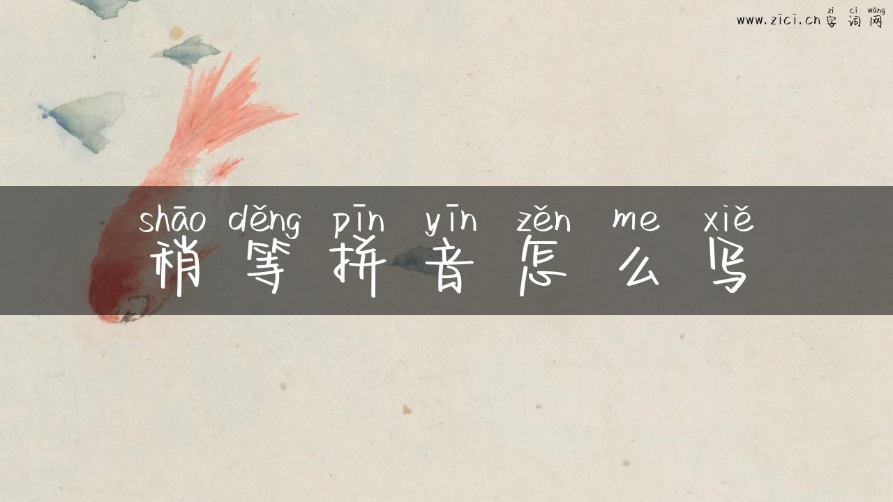 稍等拼音怎么写