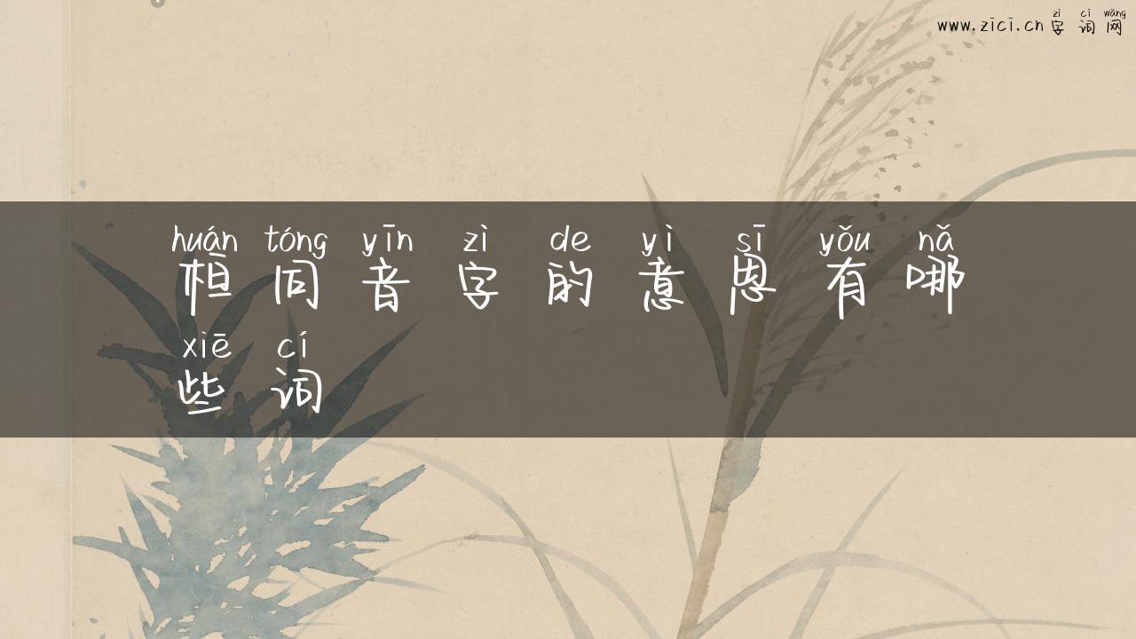 桓同音字的意思有哪些词