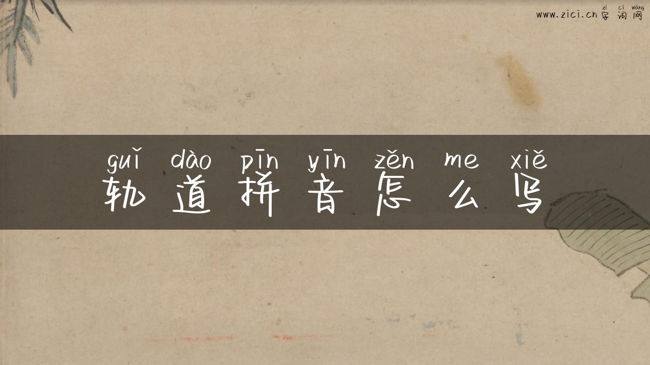 轨道拼音怎么写